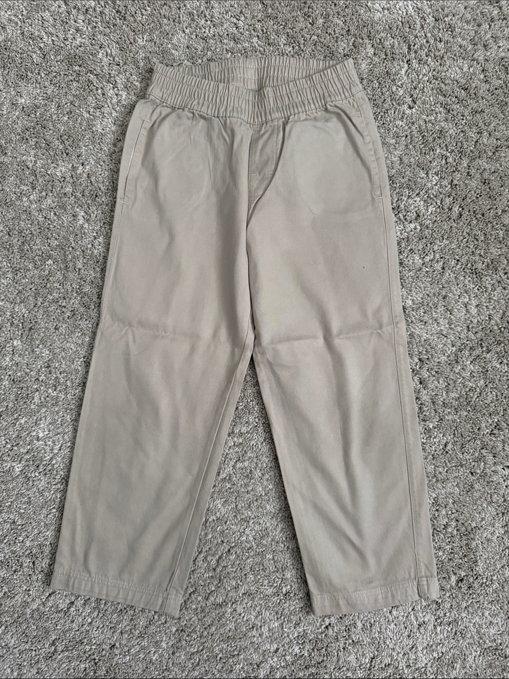 The Beaufort Bonnet Company Beige Elastic Waist Kids Pants